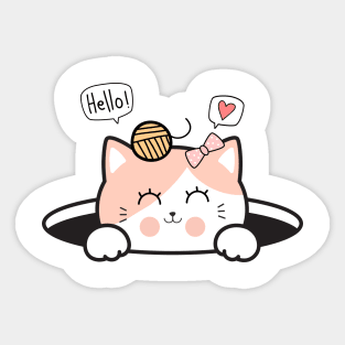 Lovely Cute Cat Sticker